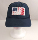 USA Flag With Red Fish Stipes Unisex Embroidered Patch Adjustable Baseball Cap
