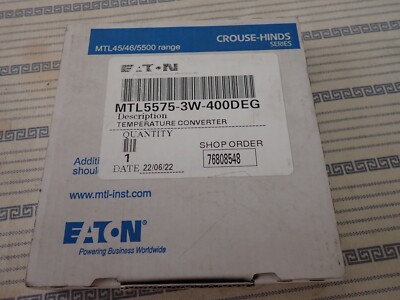 Eaton Crouse-Hinds MTL5500 Temperature Converter - MTL5575-3W-400DEG