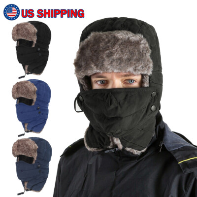 #ad Winter Fleece Warm Hat Aviator Fur Hat Ushanka Eskimo Russian Hat with Ear Flaps $14.98