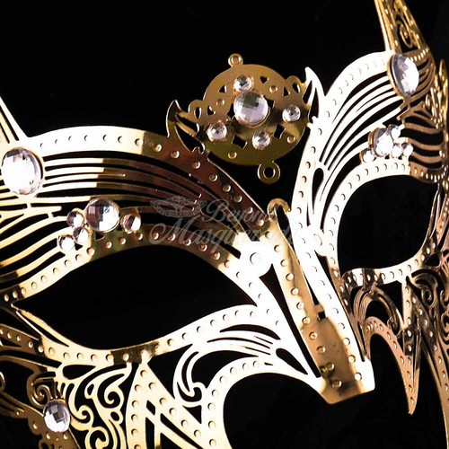 GOLD Wolverine Maskeradenmaske - X-Men Maske - Batman Maske M7155 - Bild 3 von 4