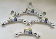 Vintage Children Baby Clothes Hangers Plastic White 24 pc