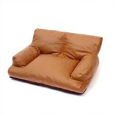 Pet Sofa Bed, Vintage Cat Dog Faux Leather Sofa with Non-Slip Bottom for Dogs...