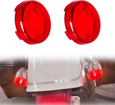 2 x Red Turn Signal Lights Lens Cover Compatible with Harley Sportster Touring