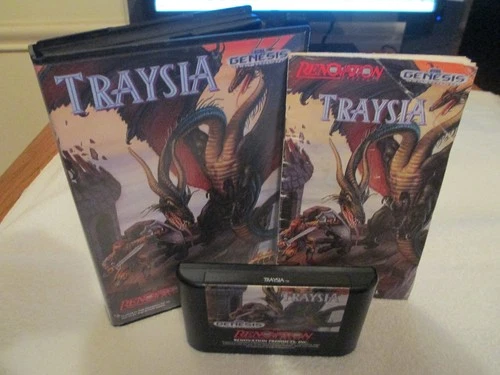 TRAYSIA SEGA GENESIS COMPLETE CIB AUTHENTIC ORIGINAL RPG RARE
