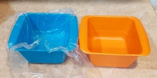 2 AS SEEN ON TV Rapid Mac & Cheese Microwave Cookers 5 Minutes - Blue & Orange