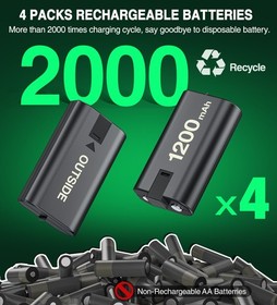 For Xbox One Series S X Controller Rechargeable Battery Pack + Charging Dock