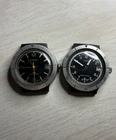 PARTS REPAIR Vintage Watch Lot 2 Vintage Men’s Timex Skin Diver 38mm Black Case