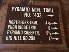 Vintage Porcelain Washington State Trail Sign