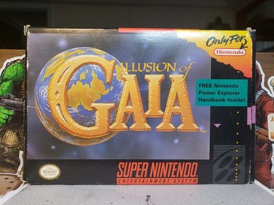 Illusion of Gaia Handbook+Map Insert Poster Super Nintendo SNES Authentic