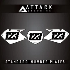 Attack Graphics Number Plate Backgrounds For Suzuki RM250 2001