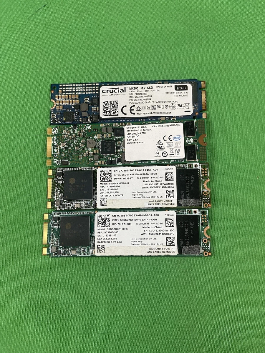 Intel M.2 Interface 180 GB Storage Capacity Solid State Drives for