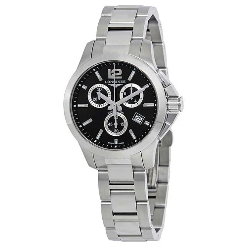 Longines Conquest Chronograph Black Dial Unisex Watch L33794566