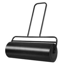 24 In. Push/Tow Fillable Lawn Roller in Black