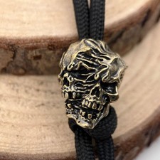 Skull Retro Brass Lanyard Beads Skull Knife Bead Knife EDC Bracelet Beads