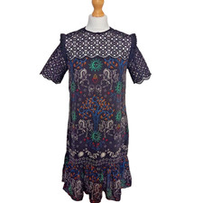 Sandro Women's Dress UK 8 FR 36 Zodiac Iconic Mini Horse Sun Star Print Designer