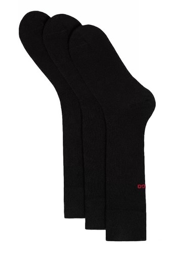 Paquete de 3 calcetines negros de mezcla de algodón suave con logotipo Hugo Boss para hombre talla 5,5-8 - Imagen 11 de 24