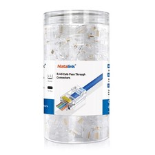 Cat 6 RJ45 Pass Through Connector 200-Pack Ethernet RJ45 Connectors Cat6 RJ45...