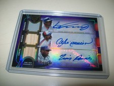 2024 TOPPS VLADIMIR GUERRERO ANDRE DAWSON TIM RAINES BAT JERSEY AUTO #D/27