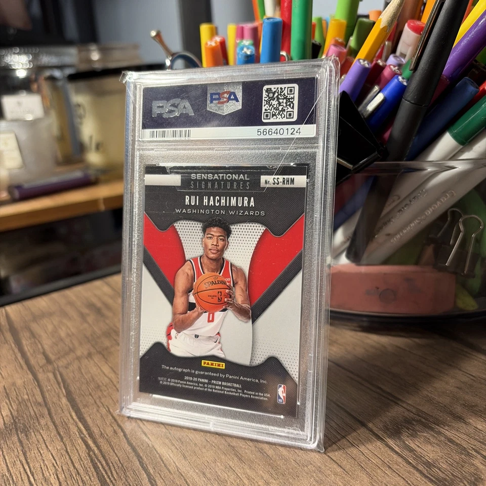 2019-20 Panini Prizm Rui Hachimura Sensational Sig RC PSA 10 GEM MT - Image 2 of 2