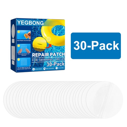 30 Repair Patches for Swimming Ring Air Mattresses, Rafts Inflatable Items - Picture 1 of 5