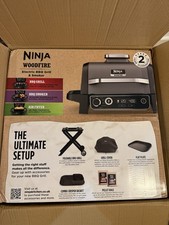 Ninja Woodfire Electric BBQ Grill and Smoker - Grey Lid / Black Body - OG701UK