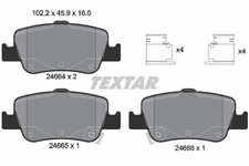 TEXTAR Bremsbelagsatz Scheibenbremse Q+ 2466401 für TOYOTA AURIS COROLLA VAN VVT