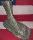 Vintage Bronze Foot Sculpture 10.5