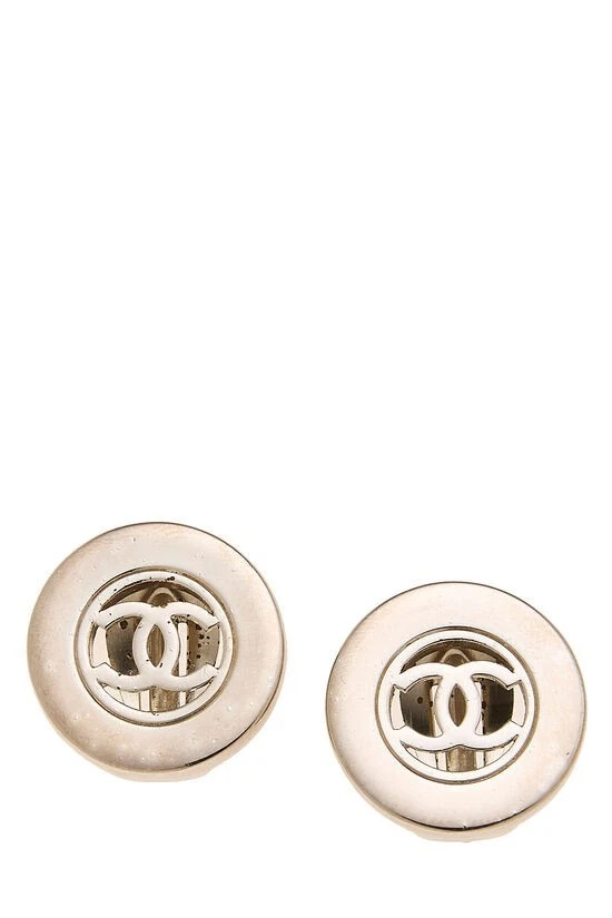 CHANEL SILVER SILVER CCINCIRCLE EARRING N/A