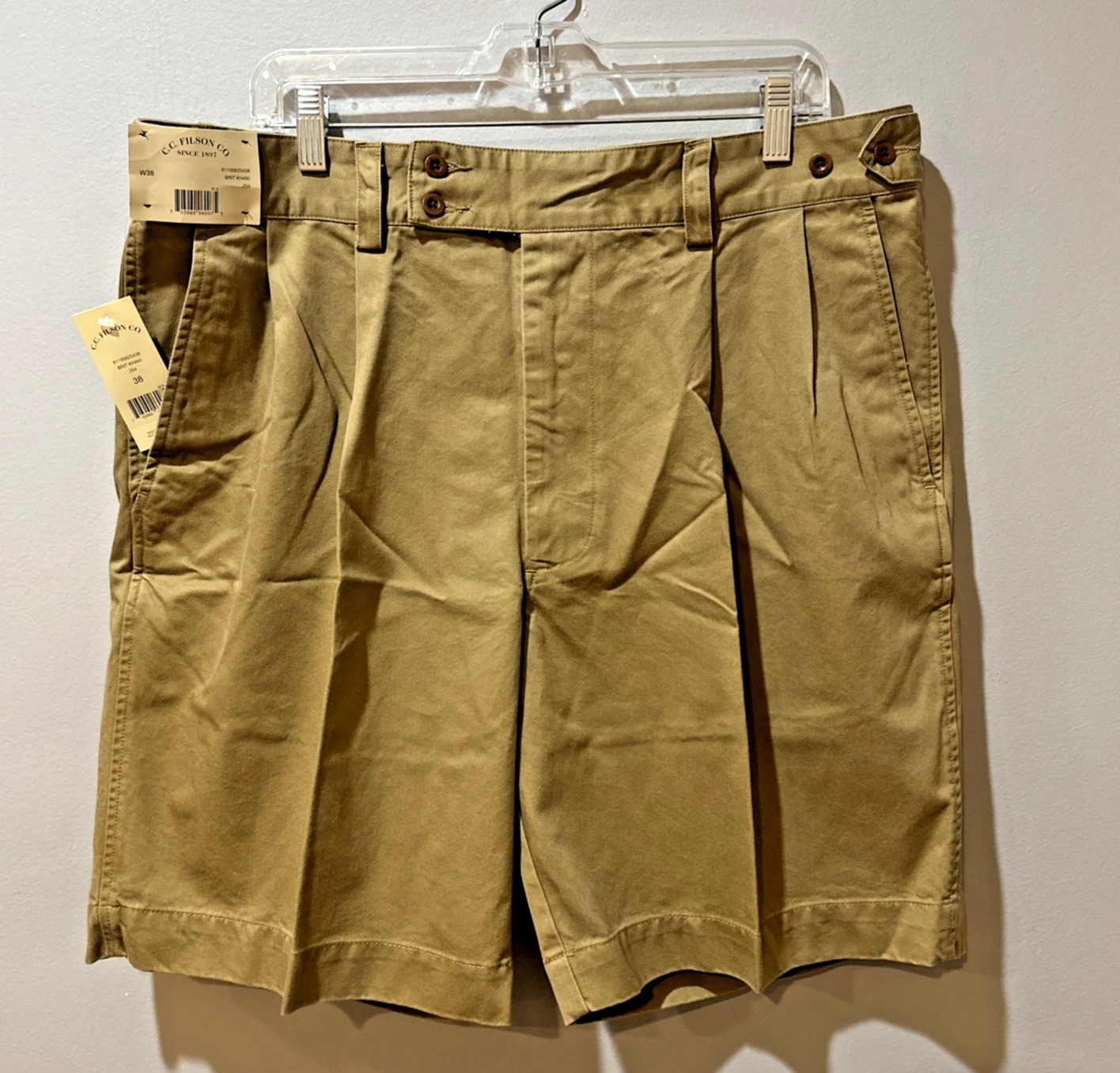 NWT Vintage Filson Safari Pleated Shorts Mens Sz 38 Brit Khaki Heavy Cotton NEW
Opens in a new windo