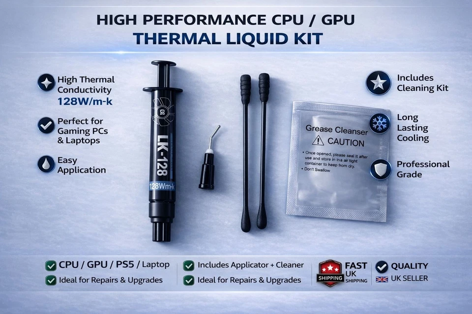 Thermal liquid metal CPU/GPU Cooling compound PS5 High Performance 128W/m-k - Image 1 of 1