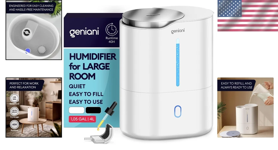 Cool Mist Humidifier for Plants - 4L, Essential Oil Tray - Image 2 of 4