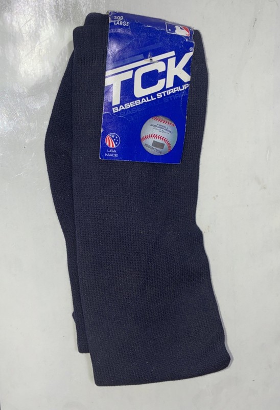 TCK Baseball Stirrup Socks 300 Size Large Dark  Navy Blue  Softball Pair Sports