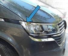 Chrom Obere Scheinwerferblende Edelstahl Für Volkswagen T6.1 Transporter (2019+)