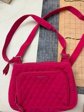 Vera Bradley Pink Blue Purse Tote Handbag Str...