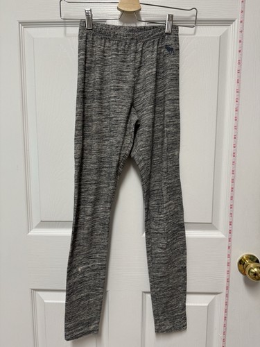 Abercrombie Kids Girls Gray Logo Icon Leggings Sweat Pants Size 13/14 Youth - Picture 1 of 7