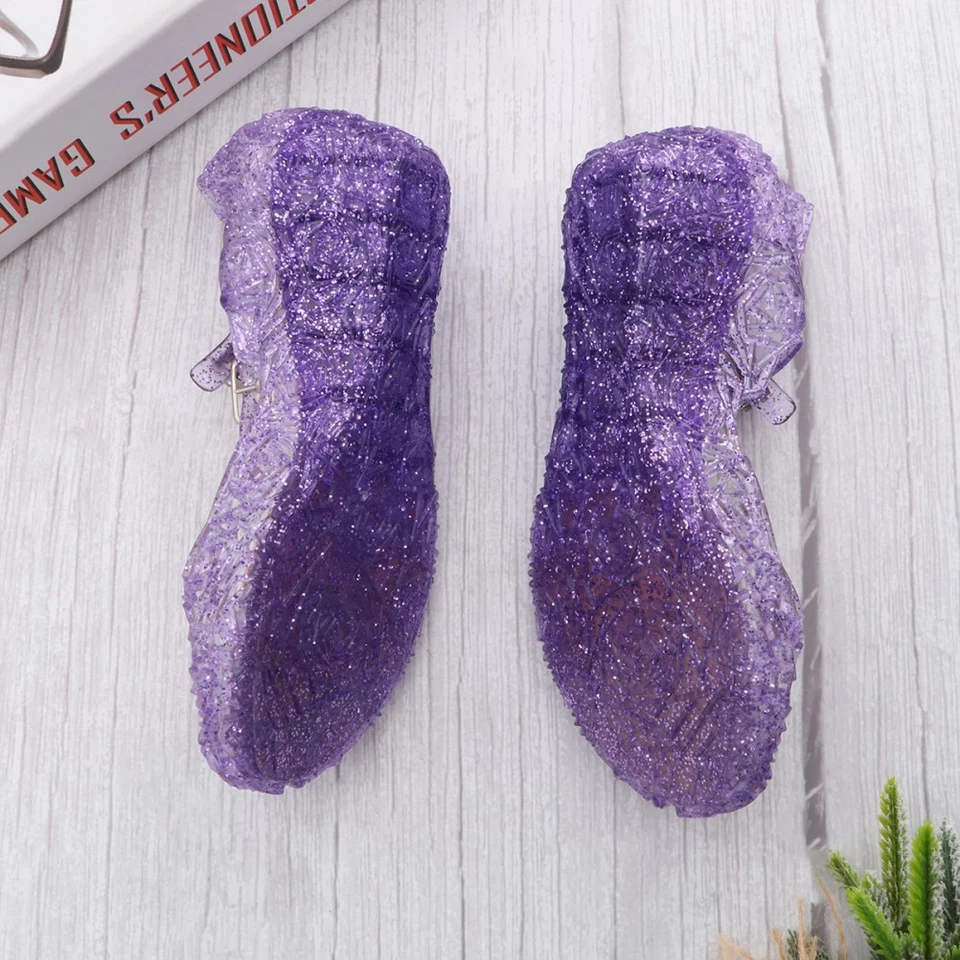 1 paire de belles sandales couleur gelée sandales en plastique doux petites - Image 2 of 4