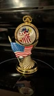 American Eagle Silver Dollar (1oz) Pocket Watch Painted 2001 w/ Display Stand