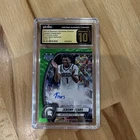 Bowman 2024-25 Univ Chrome Jeremy Fears #75 Green Wave Auto /25 CGC 10