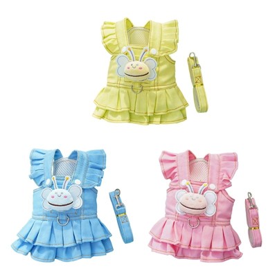 Fashion Pet Harness Dress Prevent Pulling Injuries For Small Breeds Walking Use