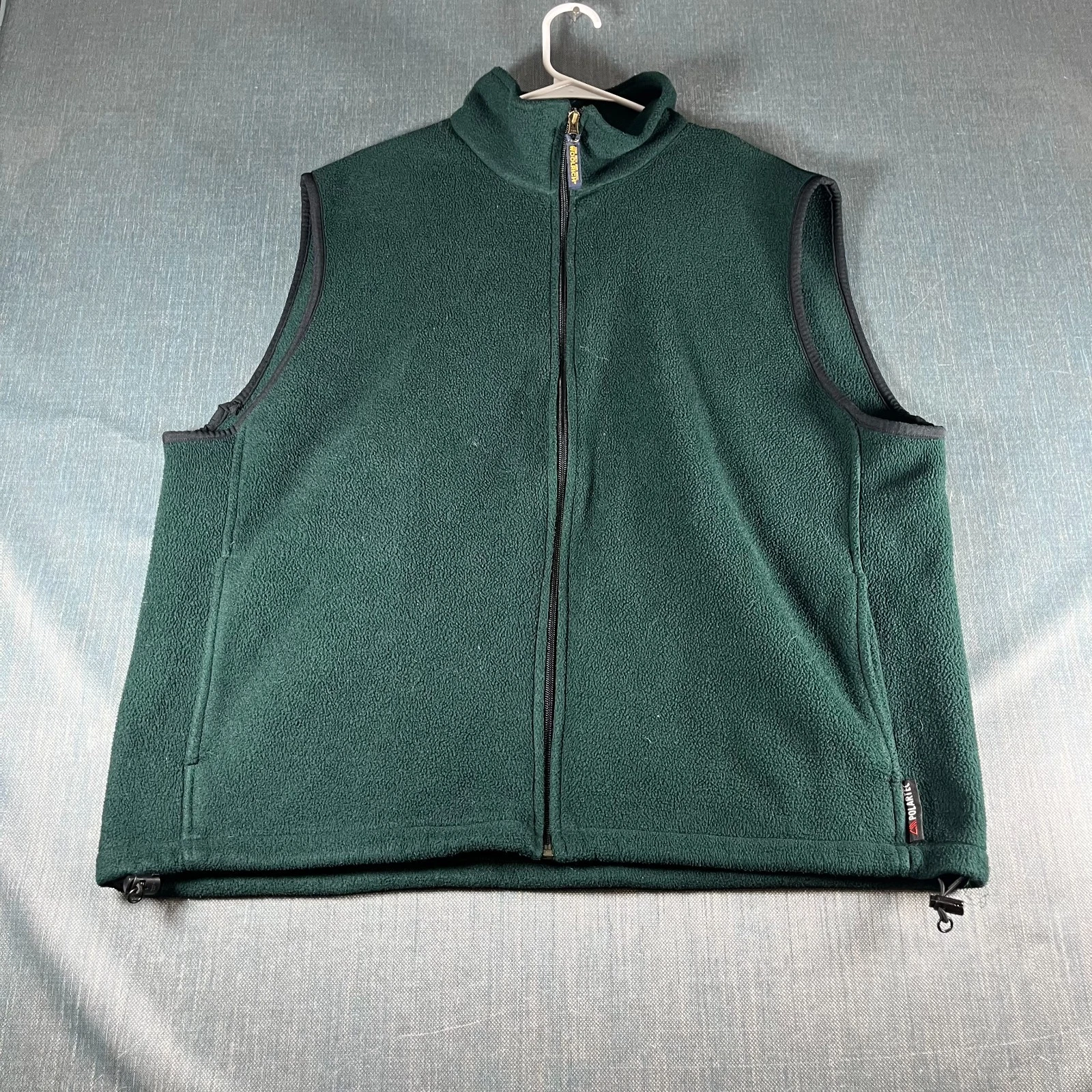 Woolrich Men's Vest Size XXL Dark Green Sleeveless Fleece Warm 100% Polyester