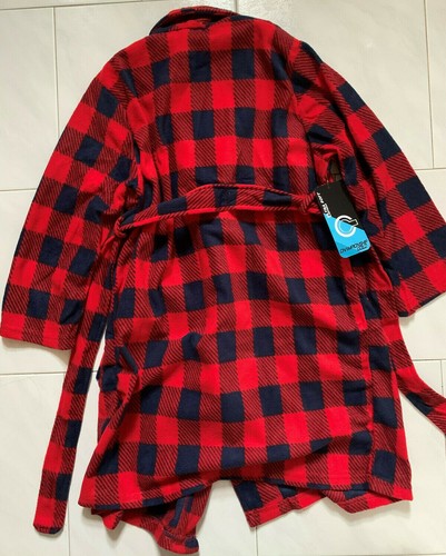 Boy's Robe Size 12-14 Pajamas Sleep - Red Blue Plaid - Fits more like 8-10 - Picture 3 of 5