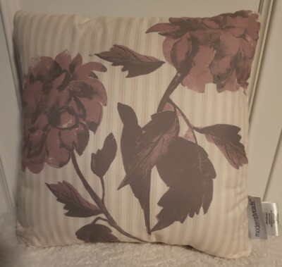 Modern Threads Beigh Floral Throw Pillow