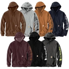 Carhartt Men's S-5XL, LT-4XLT Midweight Hooded Logo Sweatshirt Pullover Hoodie