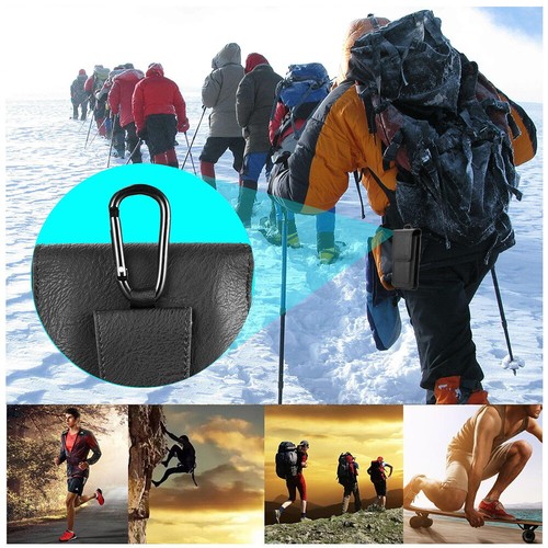 Vertical Leather Phone Pouch Carry Case Blet Clip Holster For iPhone 16 Pro Max - Photo 7 sur 7