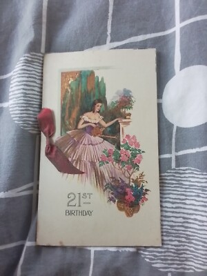 1940s 21st Birthday Card (Attaining Majority) Very Pretty
