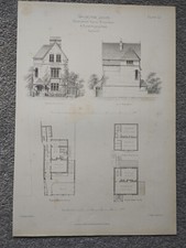 Worcester Lodge, Middleton Road, Holloway - Antique Print - 1868