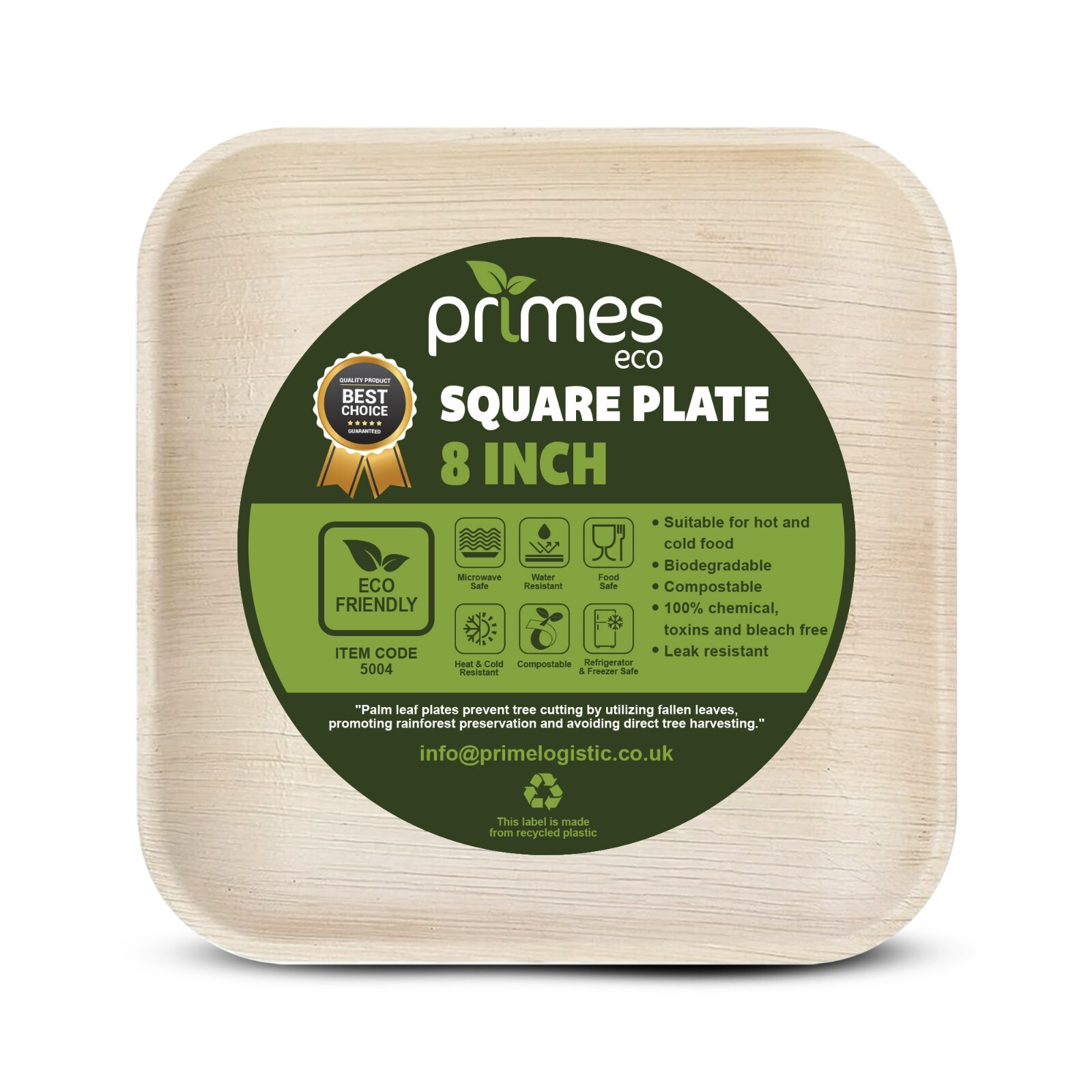 Palm Leaf Square Plates Disposable Bamboo Catering Dinner Party Microwave Safe