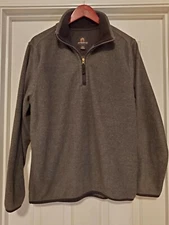 Weatherproof Men's M Gray & Black Long Sleeve Pullover