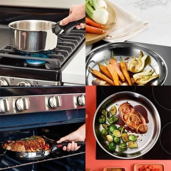 TEFAL INGENIO COOK EAT POT SET 6 PIECE, REMOVABLE HANDLE, PANS, POTS, ORIGINAL PACKAGING - Picture 6 of 11