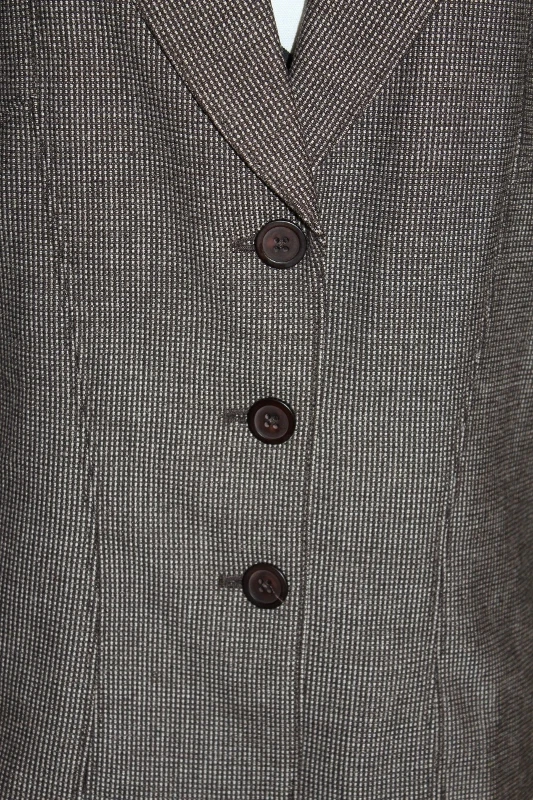 Blazer forrado elástico marrón para mujer Hillard & Hanson talla 14, nuevo con etiquetas $58 L#1073 Foto 2 de 4